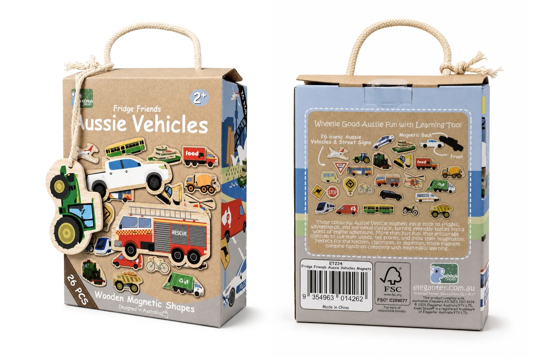 Magnetic Vehicles Set Educational 12.5x5.5x16.5cm