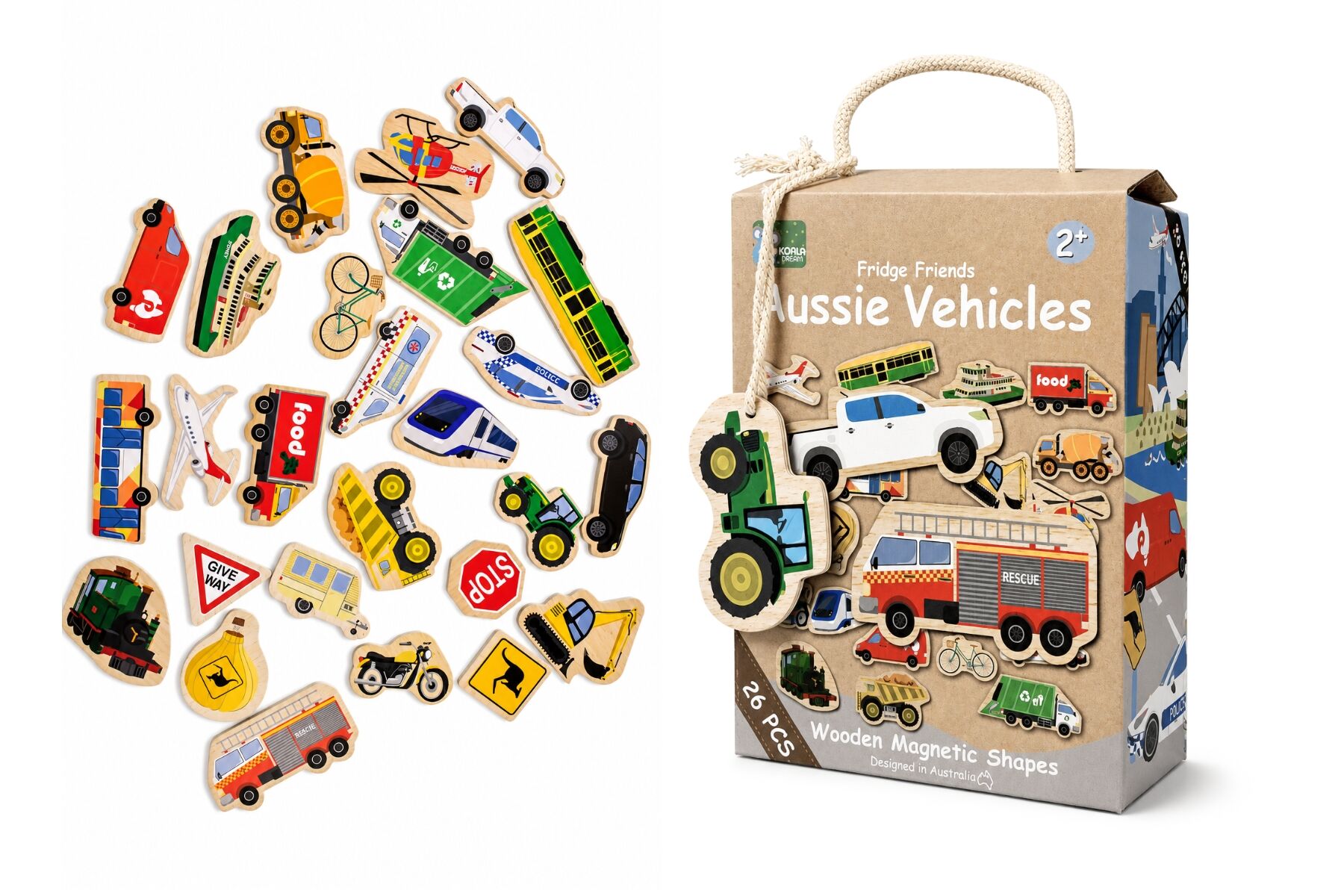 Magnetic Vehicles Set Educational 12.5x5.5x16.5cm