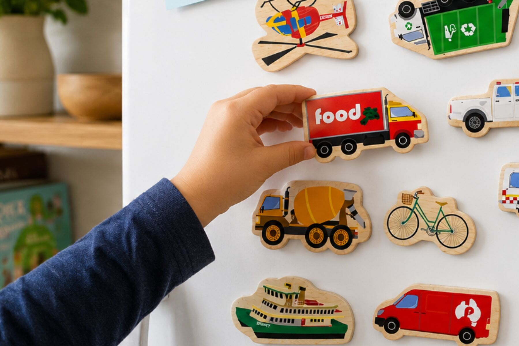 Magnetic Vehicles Set Educational 12.5x5.5x16.5cm