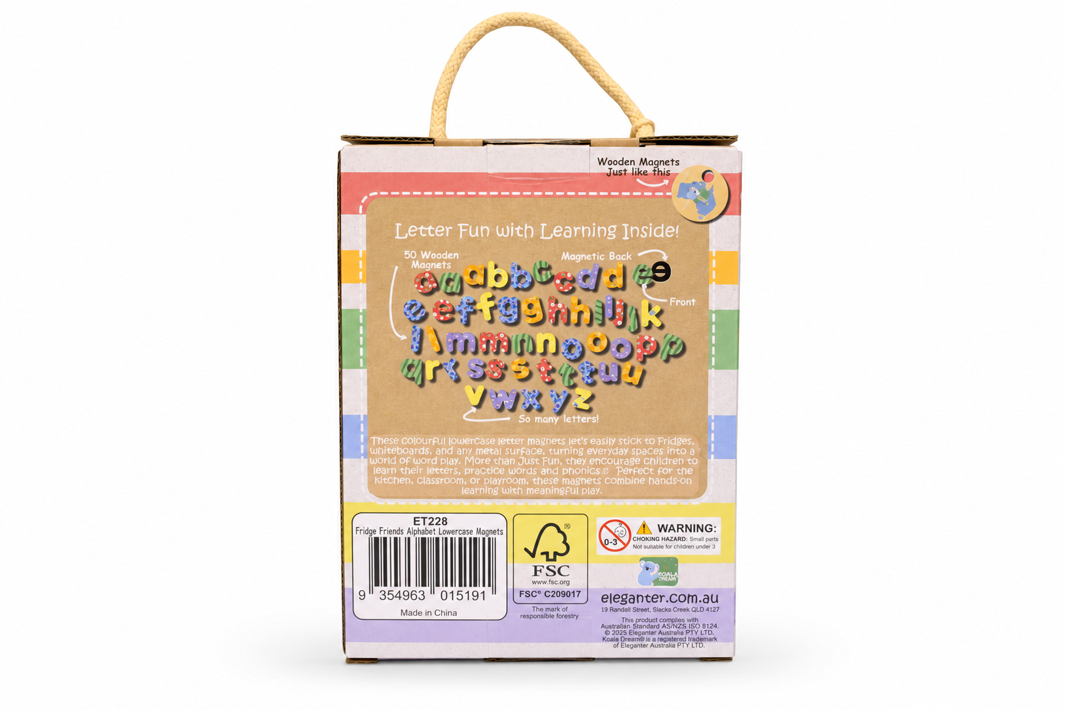 Magnetic Alphabet Letters Set 13x5.5x17cm