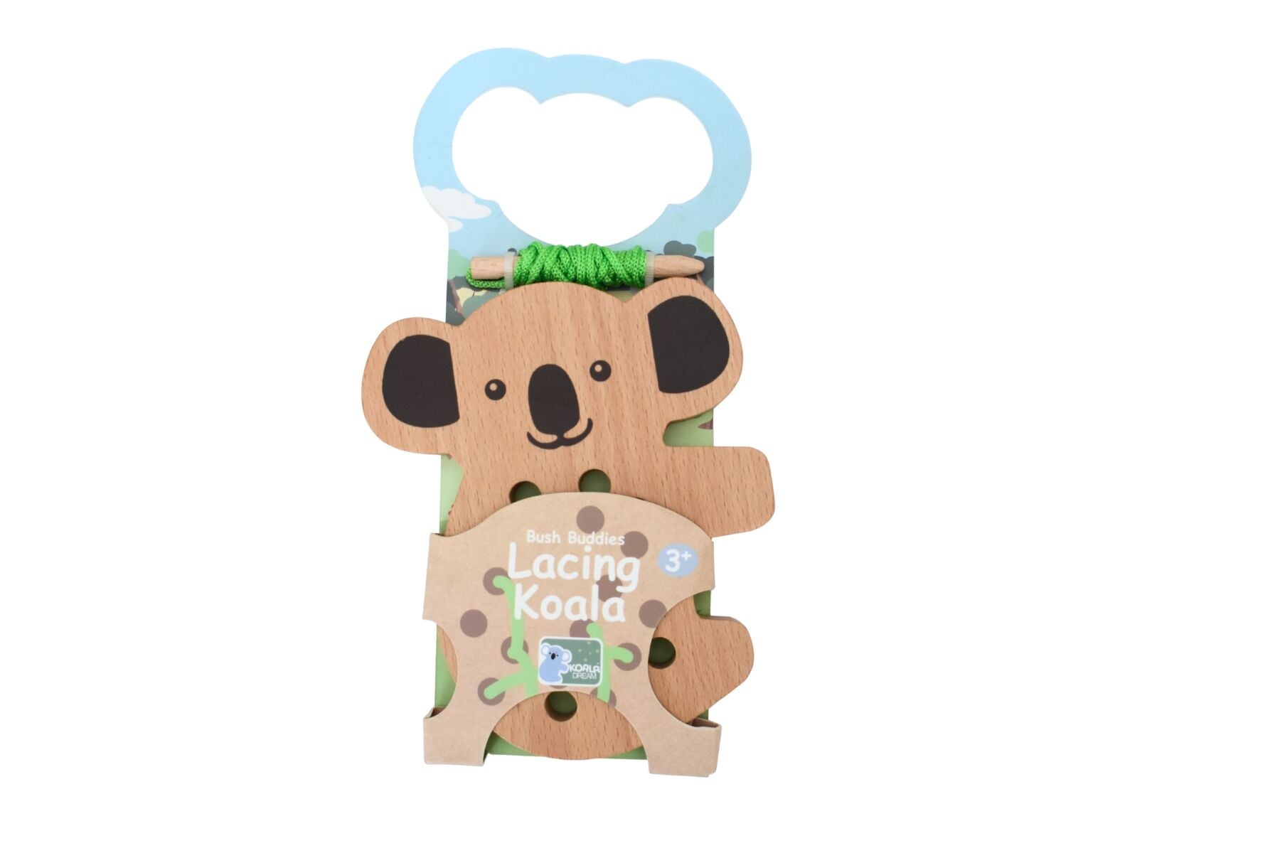 Wooden Lacing Toy Educational 9.5x13.5x1cm