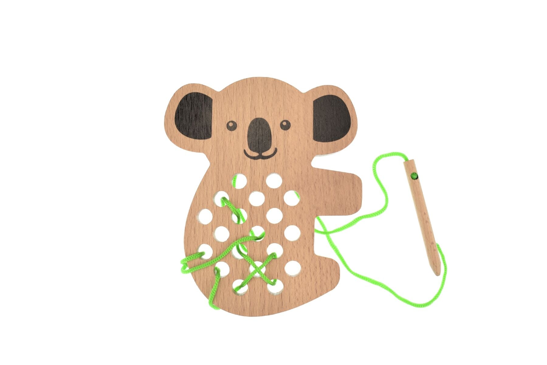 Wooden Lacing Toy Educational 9.5x13.5x1cm