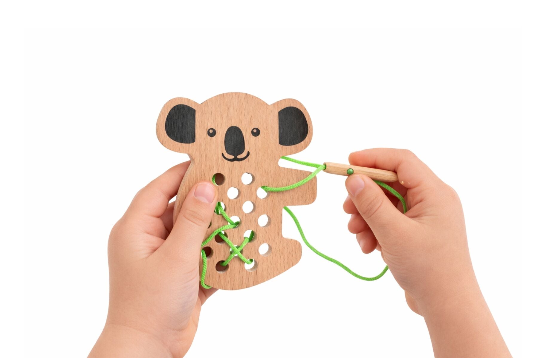 Wooden Lacing Toy Educational 9.5x13.5x1cm