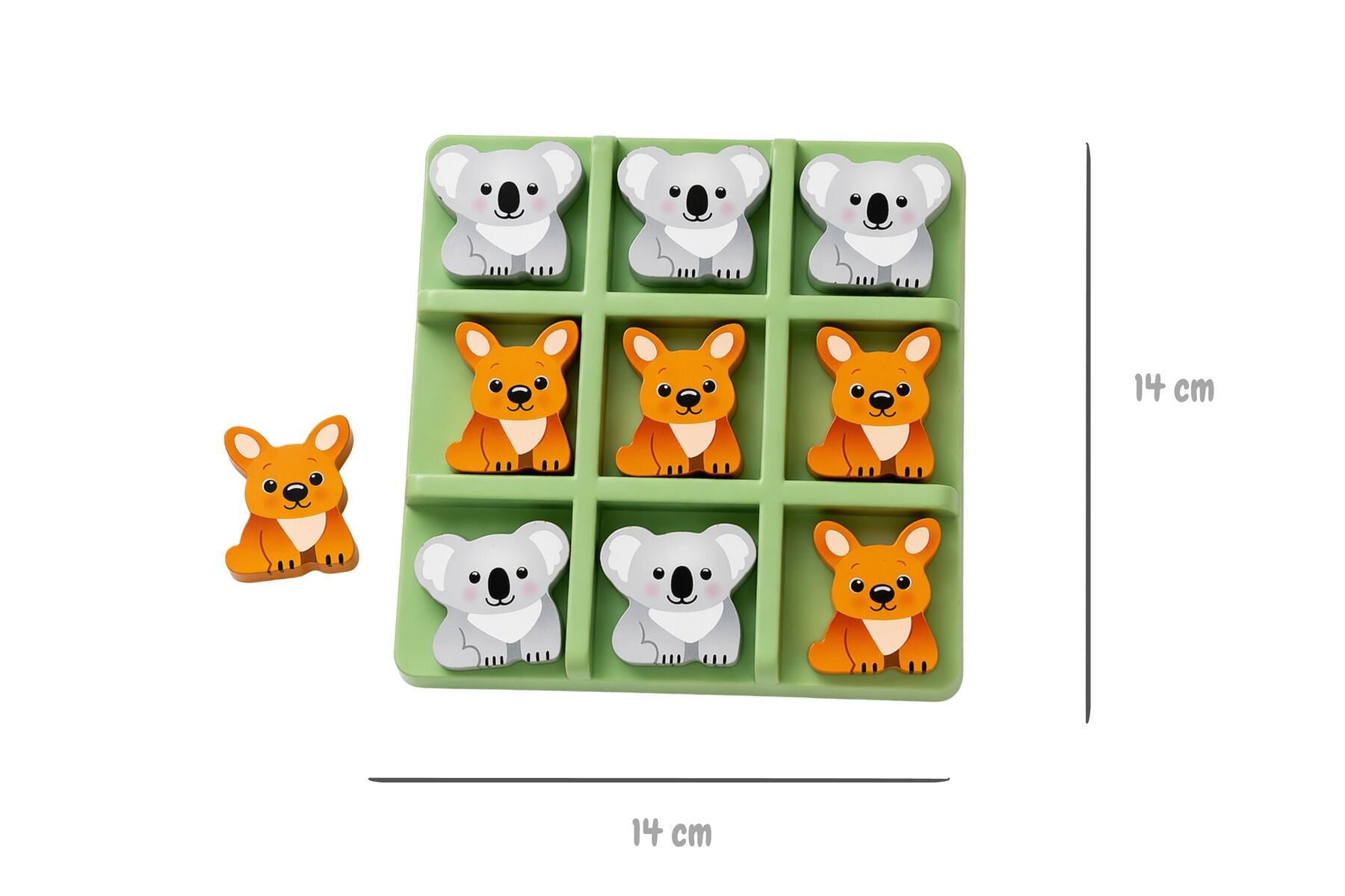 Tic Tac Toe Game Australian Theme 14x14cm