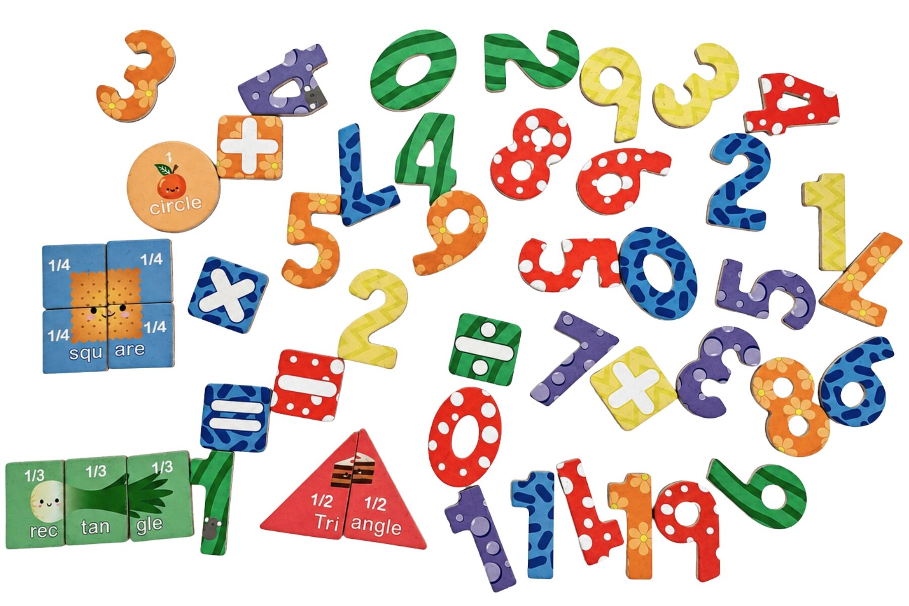 Magnetic Numbers Shapes Set 3.5x3.5cm