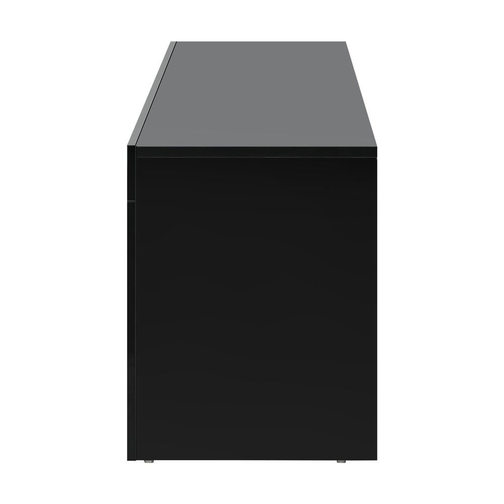 180cm TV Unit Cabinet Gloss Black RGB LED | Simpledeals
