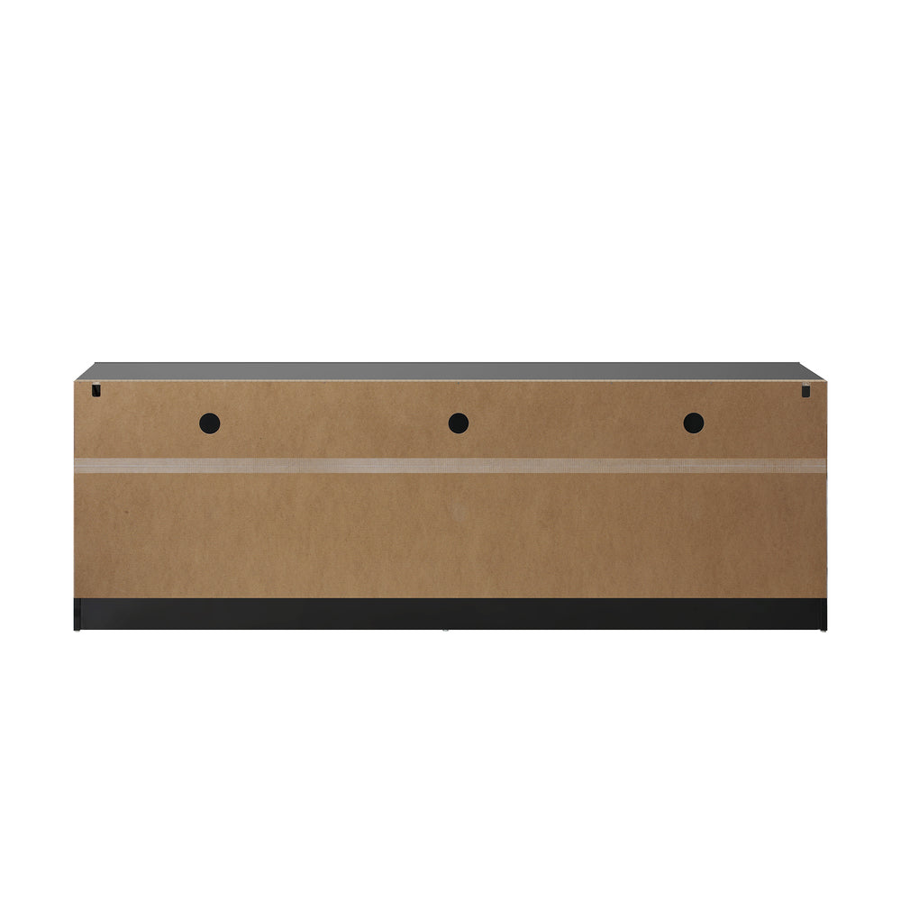 180cm TV Unit Cabinet Gloss Black RGB LED | Simpledeals