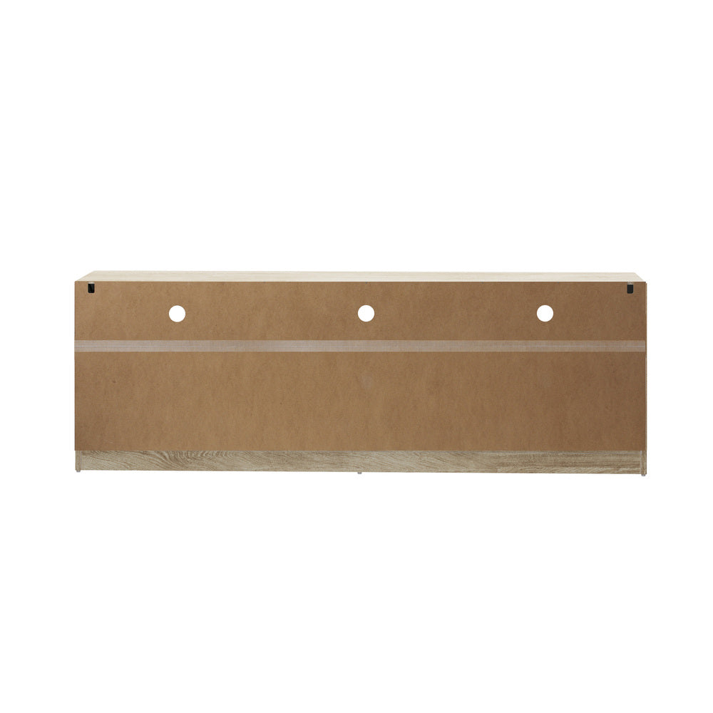 TV Cabinet Entertainment Unit Stand RGB LED Oak 180cm