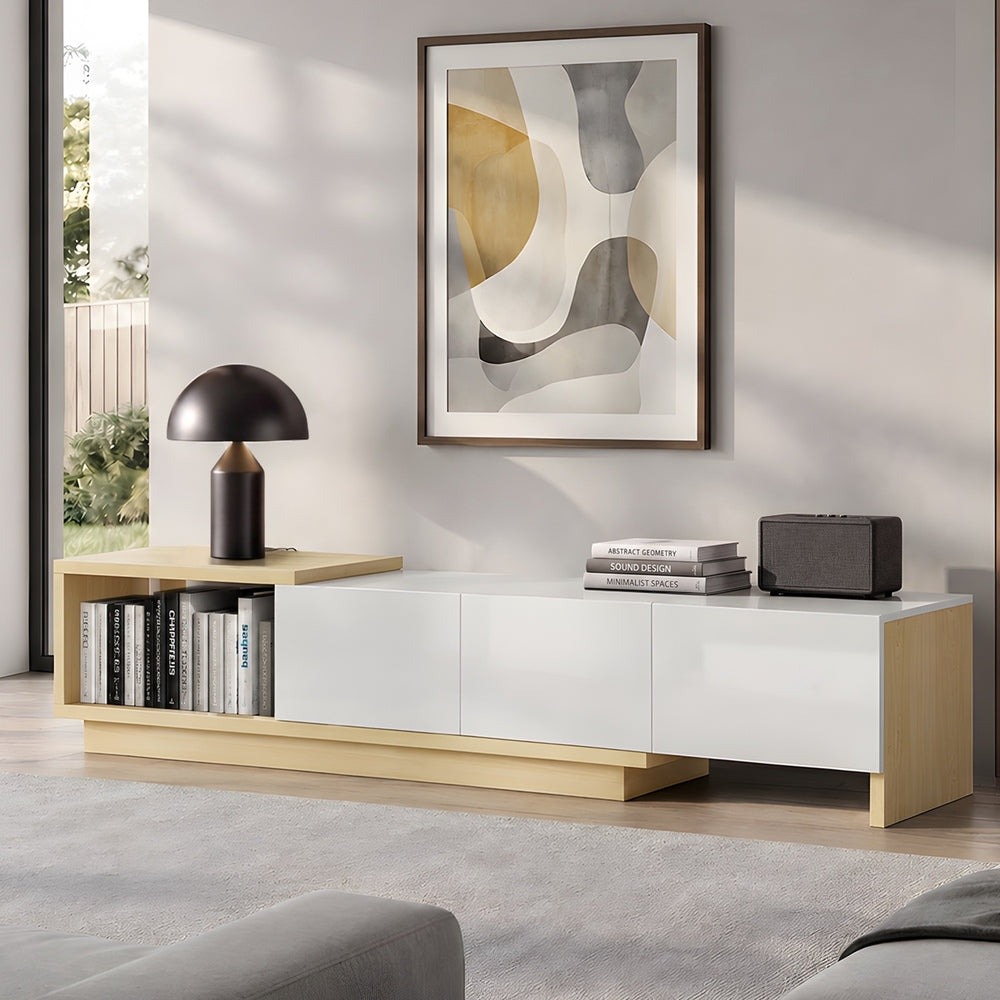 Extendable Entertainment Unit Cabinet 211x39x39cm