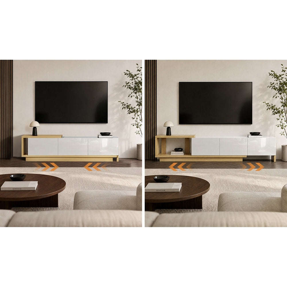 Extendable Entertainment Unit Cabinet 211x39x39cm