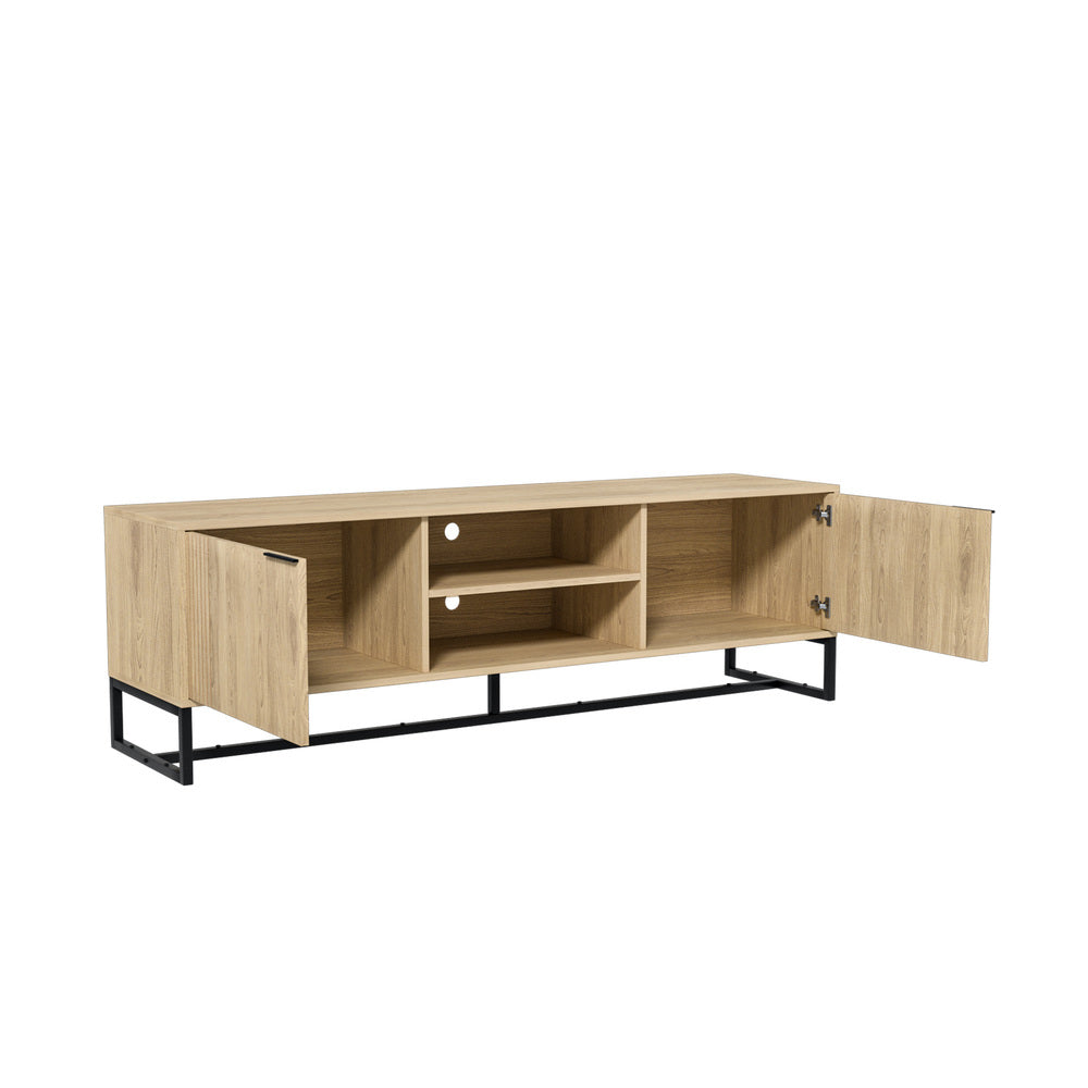 TV Cabinet Storage Drawer Shelf 160cm Oak