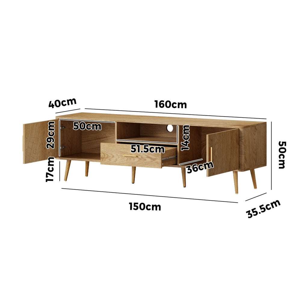 TV Cabinet Entertainment Unit Stand 160cm Green