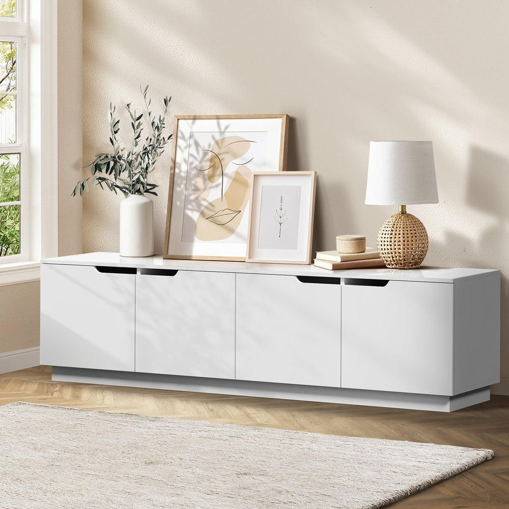 180cm White TV Cabinet Entertainment Unit | Simpledeals