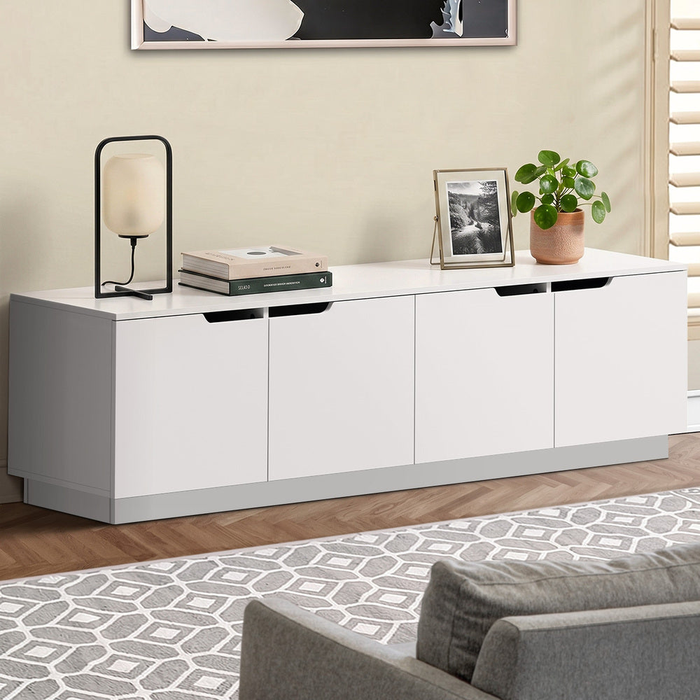 180cm White TV Cabinet Entertainment Unit | Simpledeals