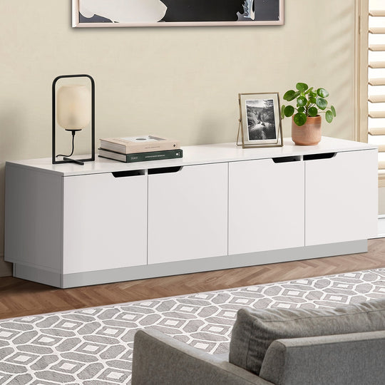 180cm White TV Cabinet Entertainment Unit | Simpledeals