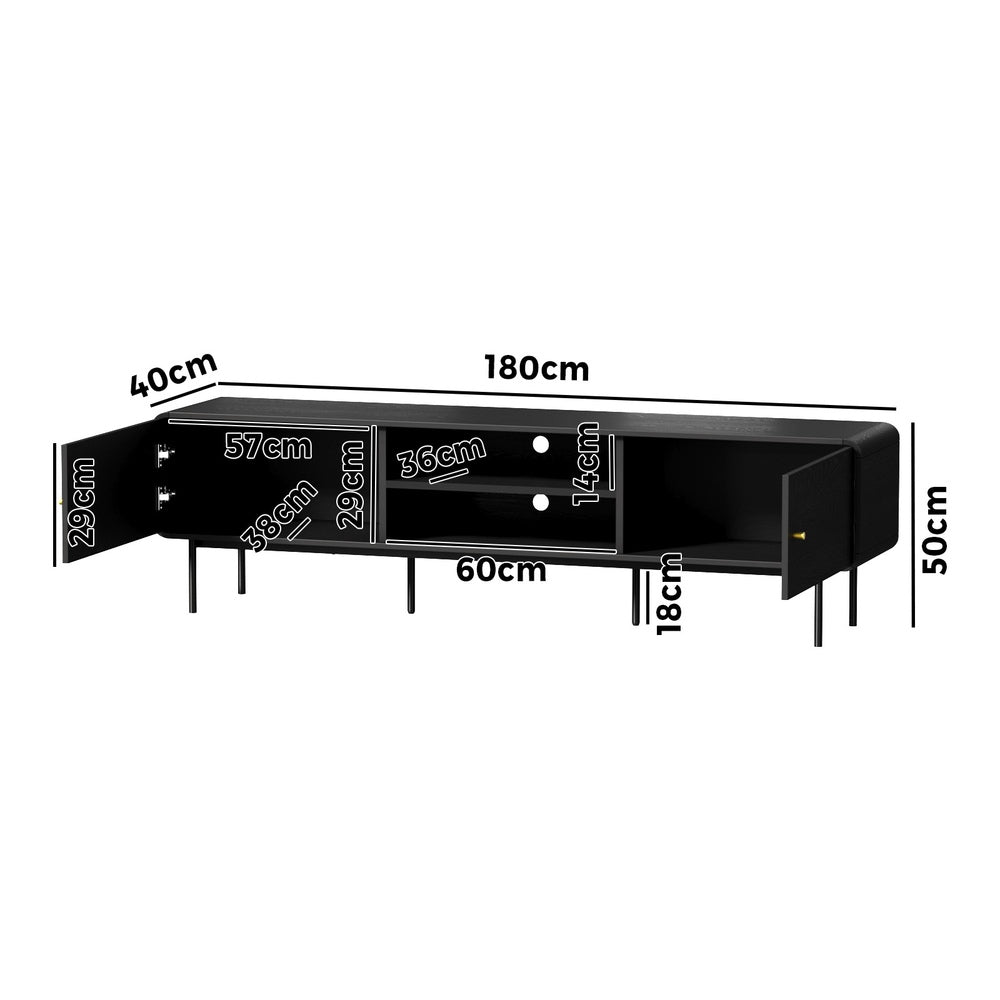 TV Cabinet Entertainment Unit Stand 180cm Oak