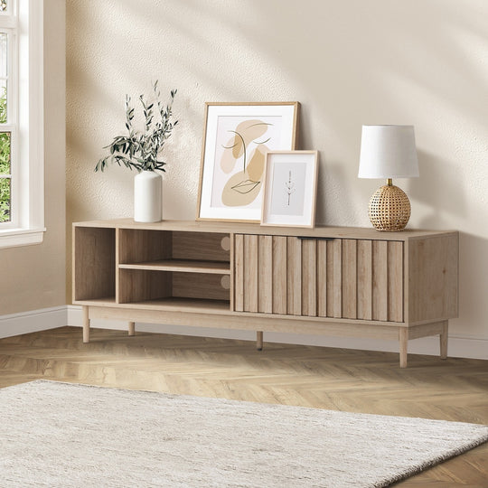 TV Cabinet Entertainment Unit Stand 160cm Natural