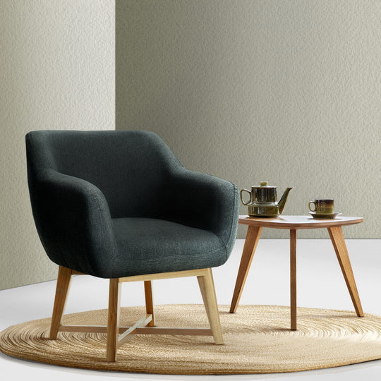 Aston Tub Accent Armchair Charcoal