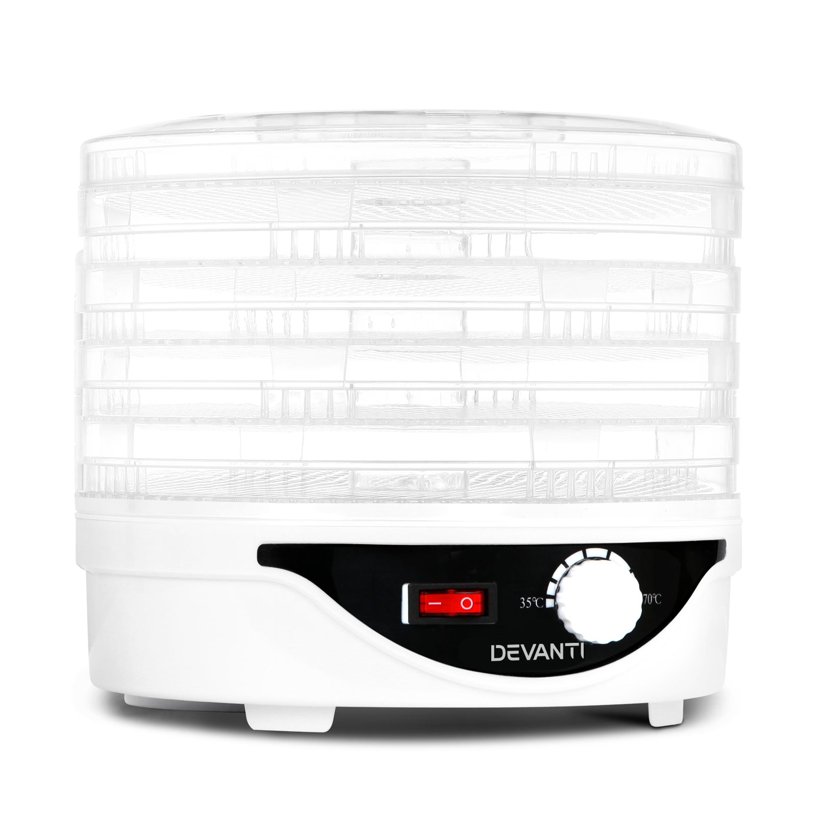 5 Trays Food Dehydrator Fruit Dryer Black/White