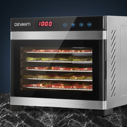 6 Trays Food Dehydrator Stainless Steel Tray Fruit - Food Dehydrators