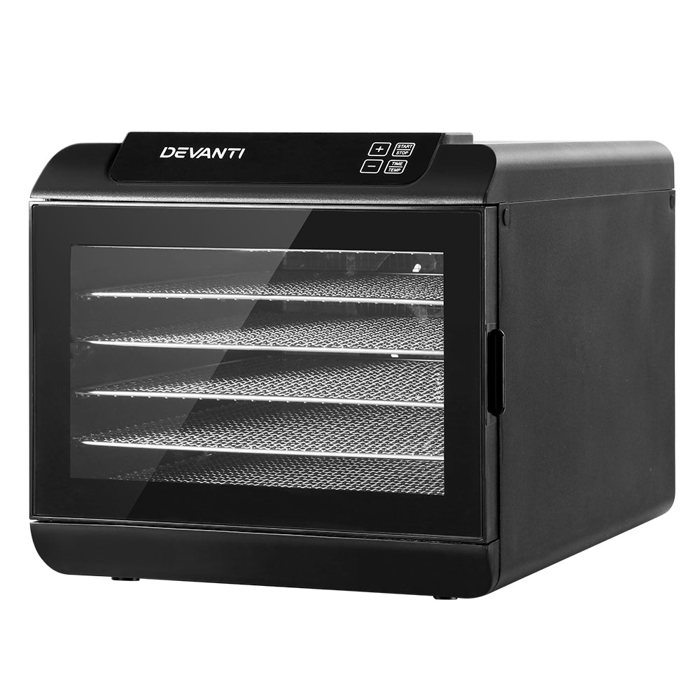 6 Tray Food Dehydrator Stainless Steel Fruit Dryer Jerky Maker Digital Control