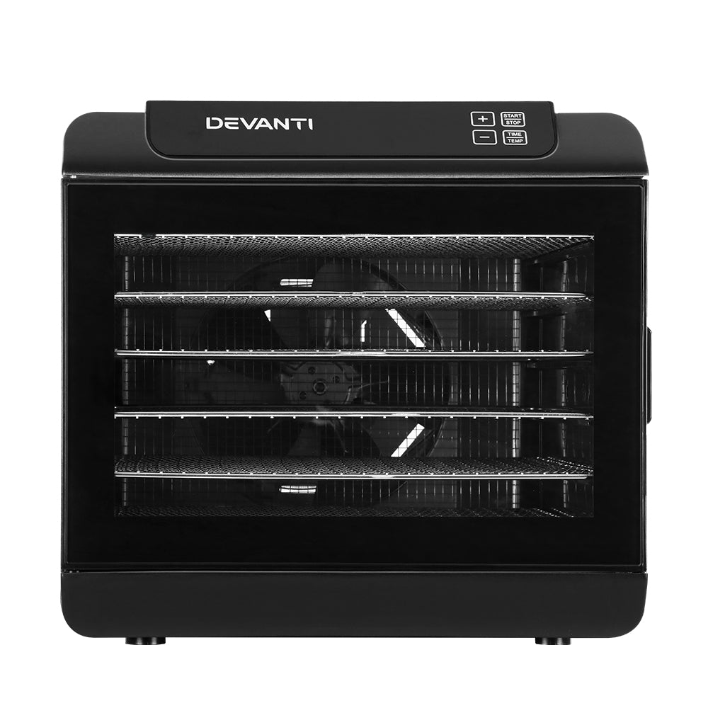 6 Tray Food Dehydrator Stainless Steel Fruit Dryer Jerky Maker Digital Control