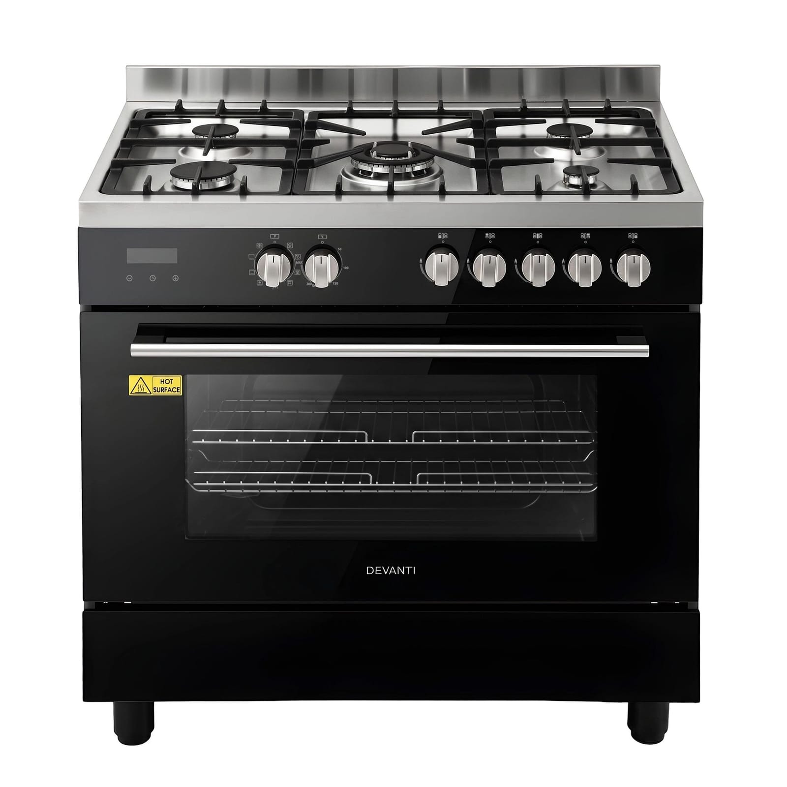 90cm Dual Fuel Cooker 5 Burner Gas Electric | Simpledeals