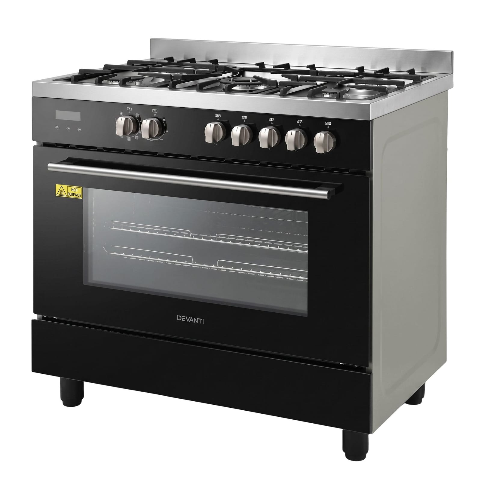 90cm Dual Fuel Cooker 5 Burner Gas Electric | Simpledeals