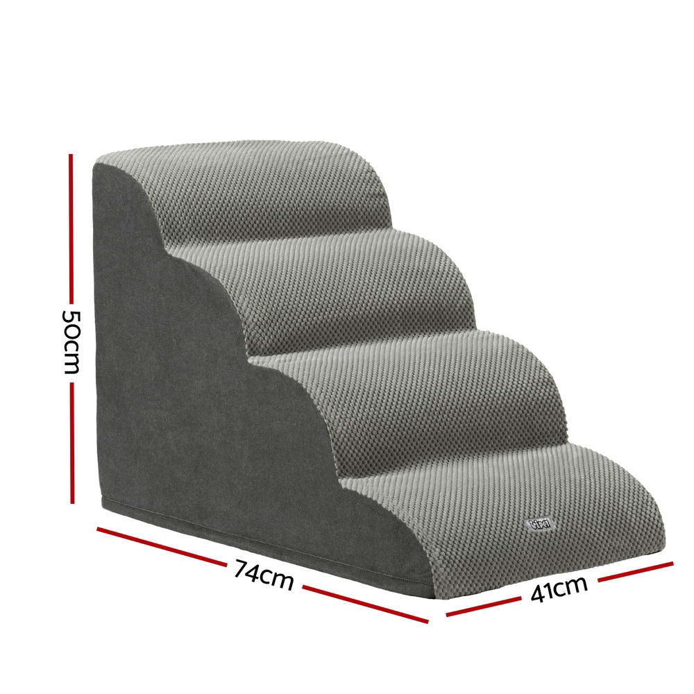 Dog Steps & Ramps - Dog Ramp Steps Foam 3/4 Tier Pet Stairs For Bed Sofa Car Portable Indoor - photo 10