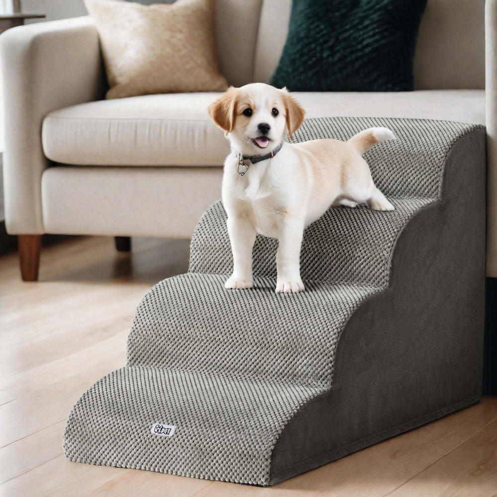 Dog Ramp Steps Foam 3/4 Tier Pet Stairs For Bed Sofa Car Portable Indoor with Dog Steps & Ramps - photo 8