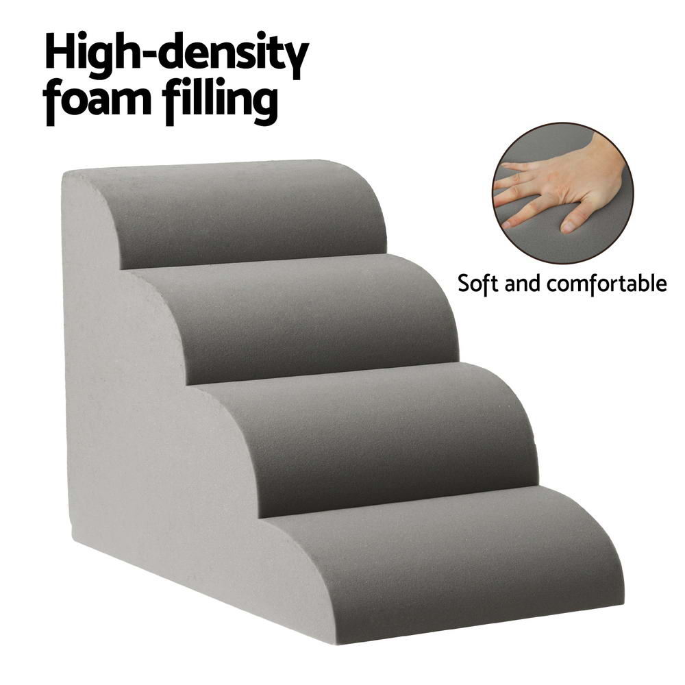 Dog Ramp Steps Foam 3/4 Tier Pet Stairs For Bed Sofa Car Portable Indoor - Dog Steps & Ramps - photo 14