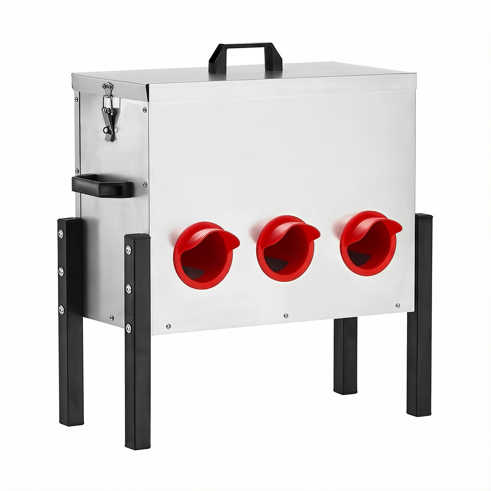 Chicken Feeder Galvanised Steel 46x20x46cm