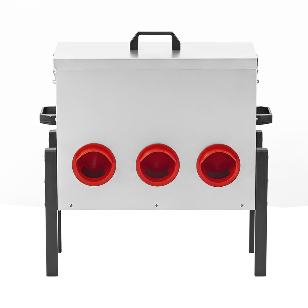Chicken Feeder Galvanised Steel 46x20x46cm