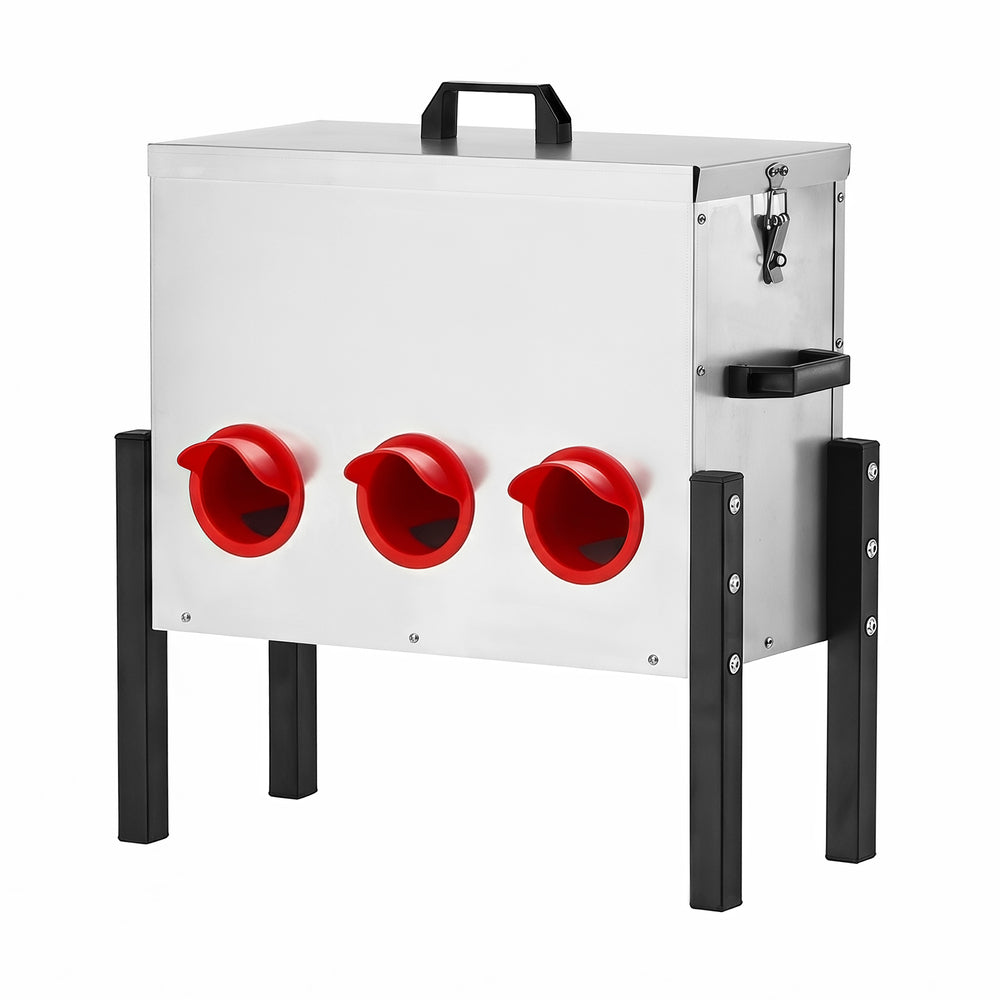 Chicken Feeder Galvanised Steel 46x20x46cm