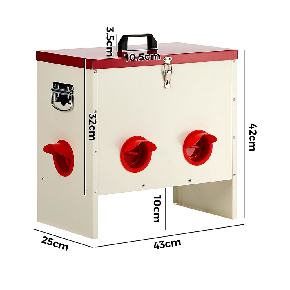 Chicken Feeder Galvanised Steel 43x25x42cm