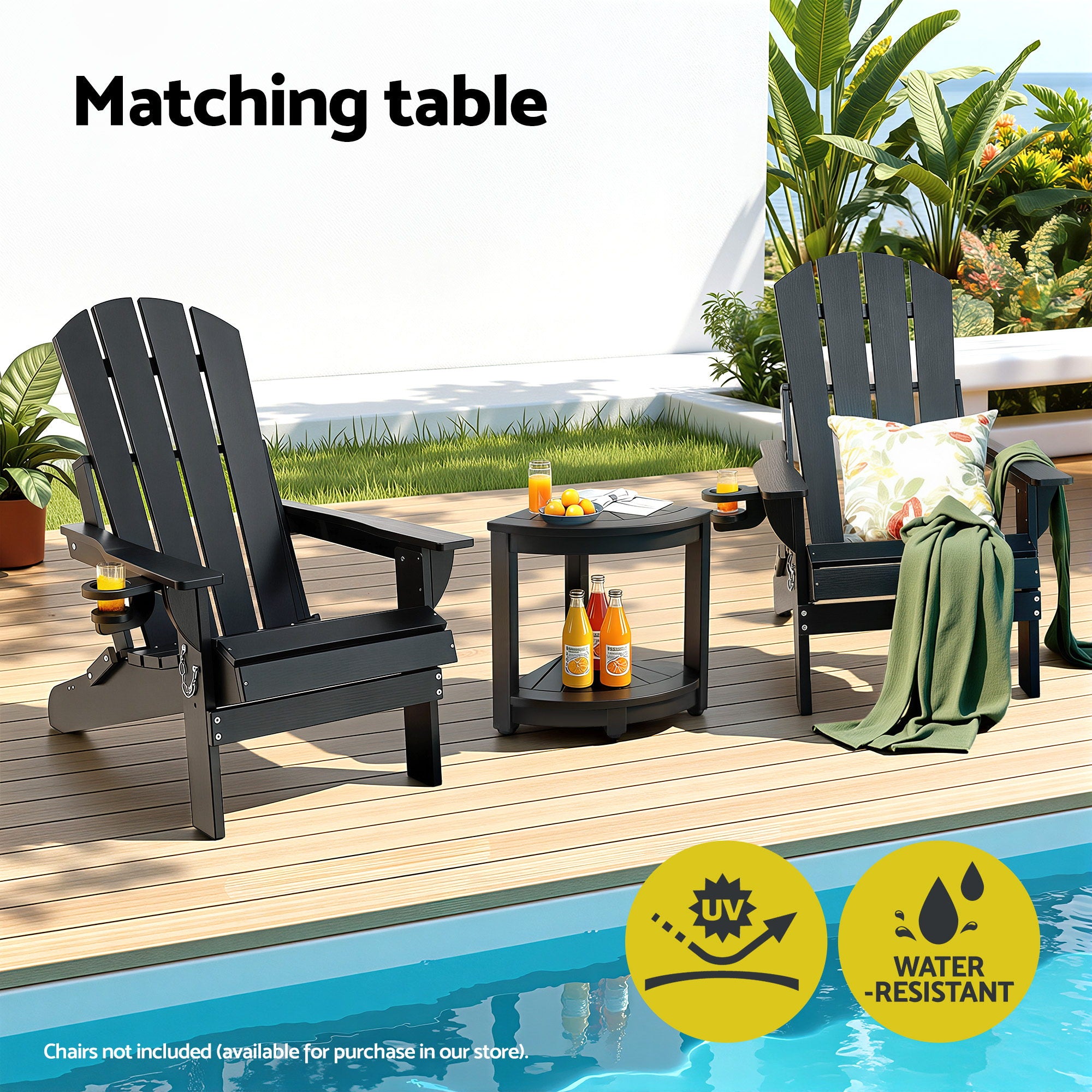 HDPE Outdoor Side Table Corner Shower Stool | Simpledeals