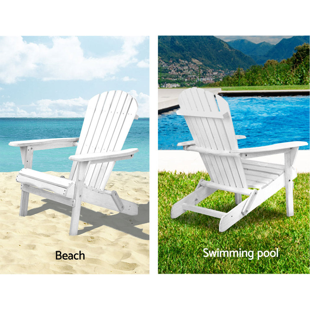 Outdoor Furniture Adirondack Chairs Beach Chair Lounge Wooden Patio Garden