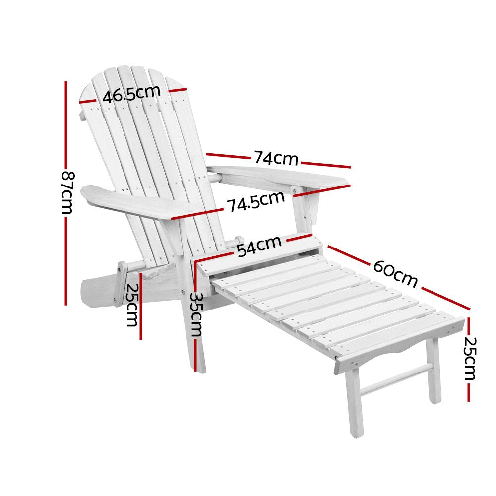 Wooden finish - Outdoor Chairs Furniture Beach Chair Lounge Wooden Adirondack Garden Patio