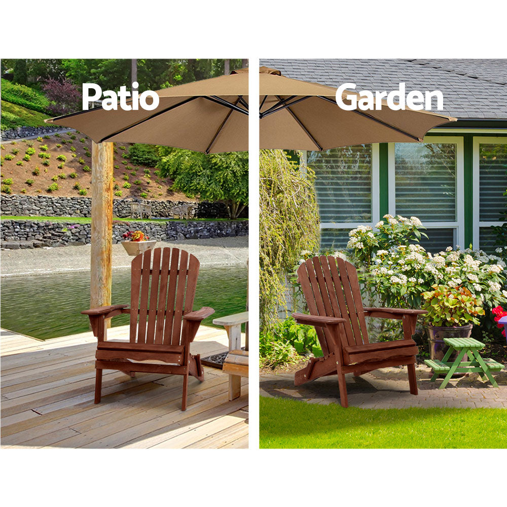 Outdoor Folding Beach Camping Chairs Table Set Wooden Adirondack Lounge