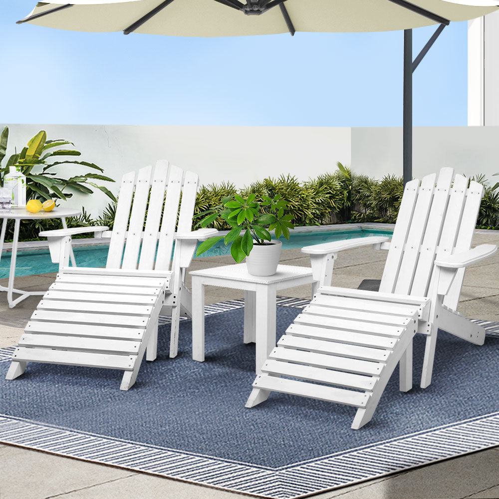 Outdoor Sofas & Lounge Sets - Outdoor Sun Lounge Beach Chairs Table Setting Wooden Patio Chair