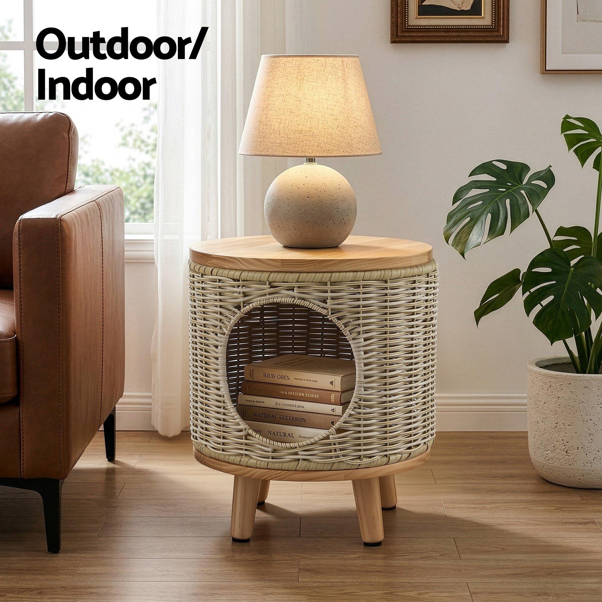 Wicker Pet Bed Side Table Outdoor Rattan | Simpledeals