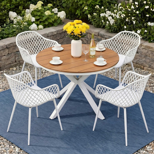 Gardeon 5 Piece Outdoor Dining Set Patio Table Chairs