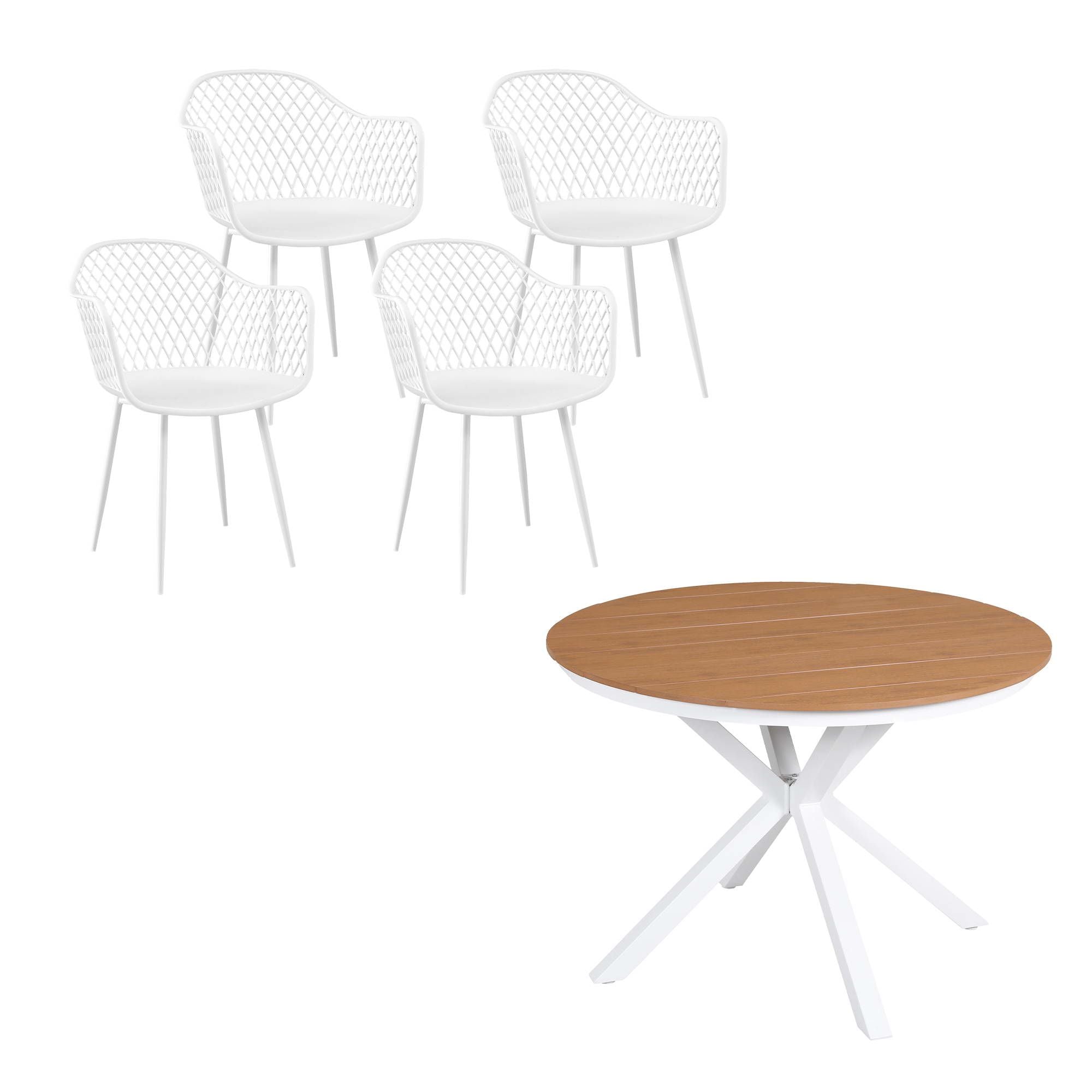 Gardeon 5 Piece Outdoor Dining Set Patio Table Chairs | Simpledeals