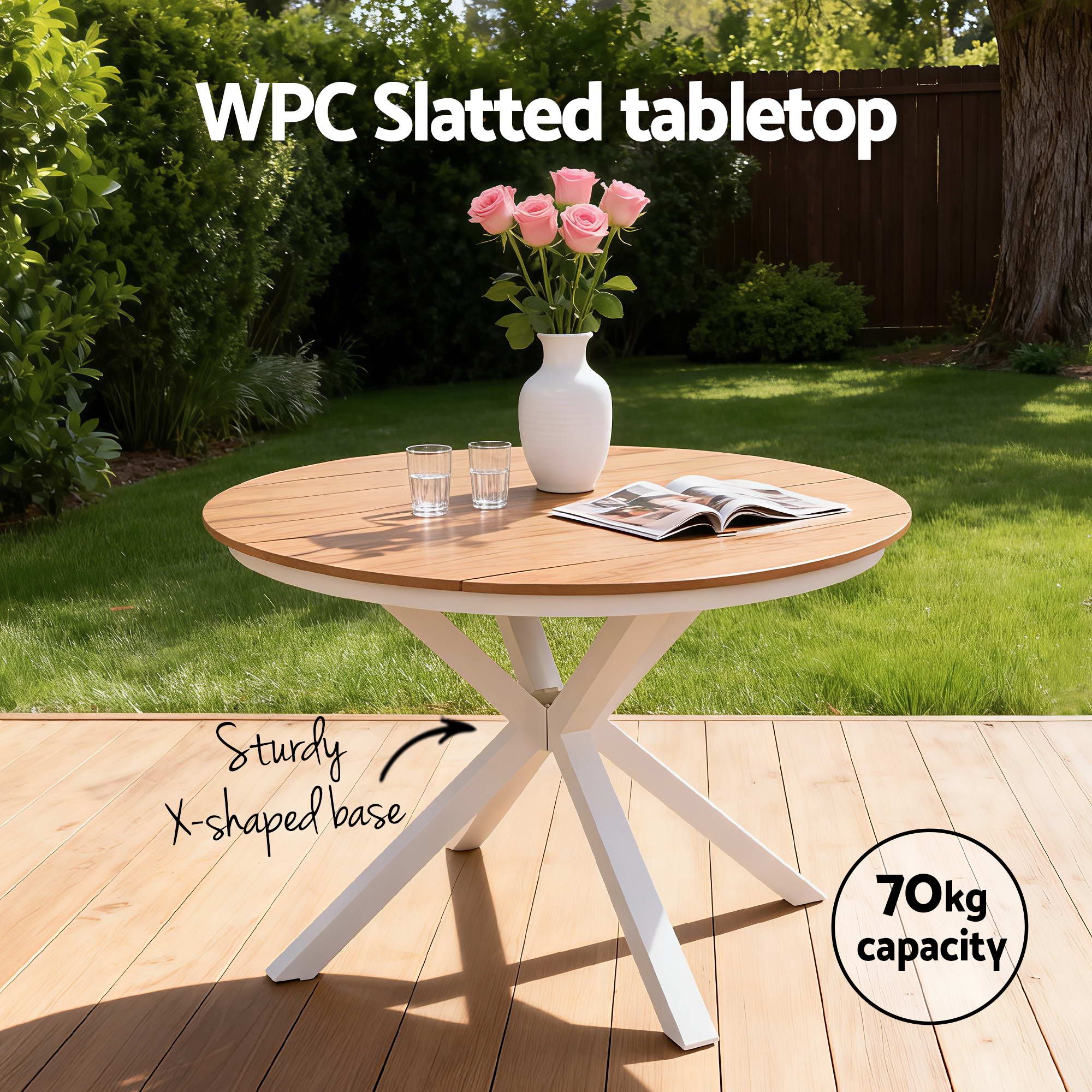 Gardeon 5 Piece Outdoor Dining Set Patio Table Chairs | Simpledeals