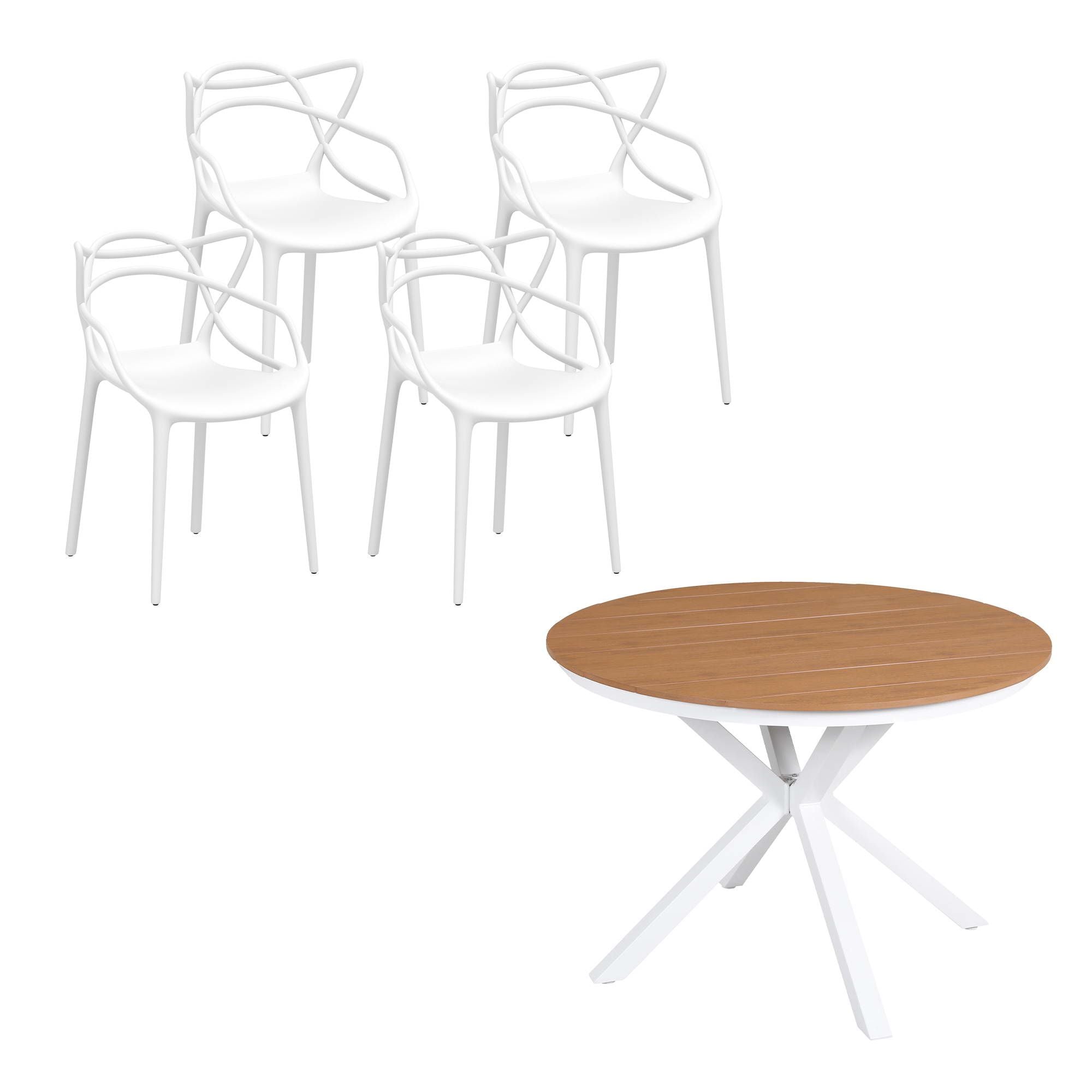 Gardeon 5 Piece Outdoor Dining Set Patio Table Chairs | Simpledeals