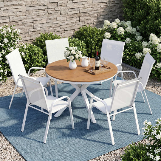 Gardeon 7 Piece Outdoor Dining Set Table Chairs