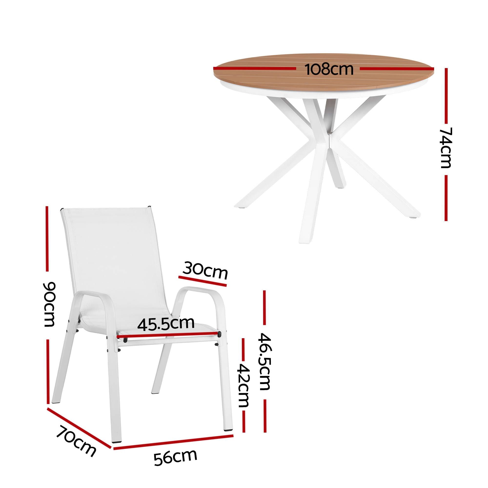 Gardeon 7 Piece Outdoor Dining Set Table Chairs | Simpledeals