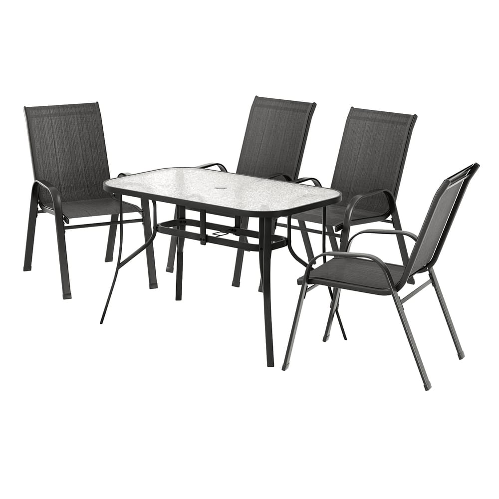 Black table 56x70x90cm, side view