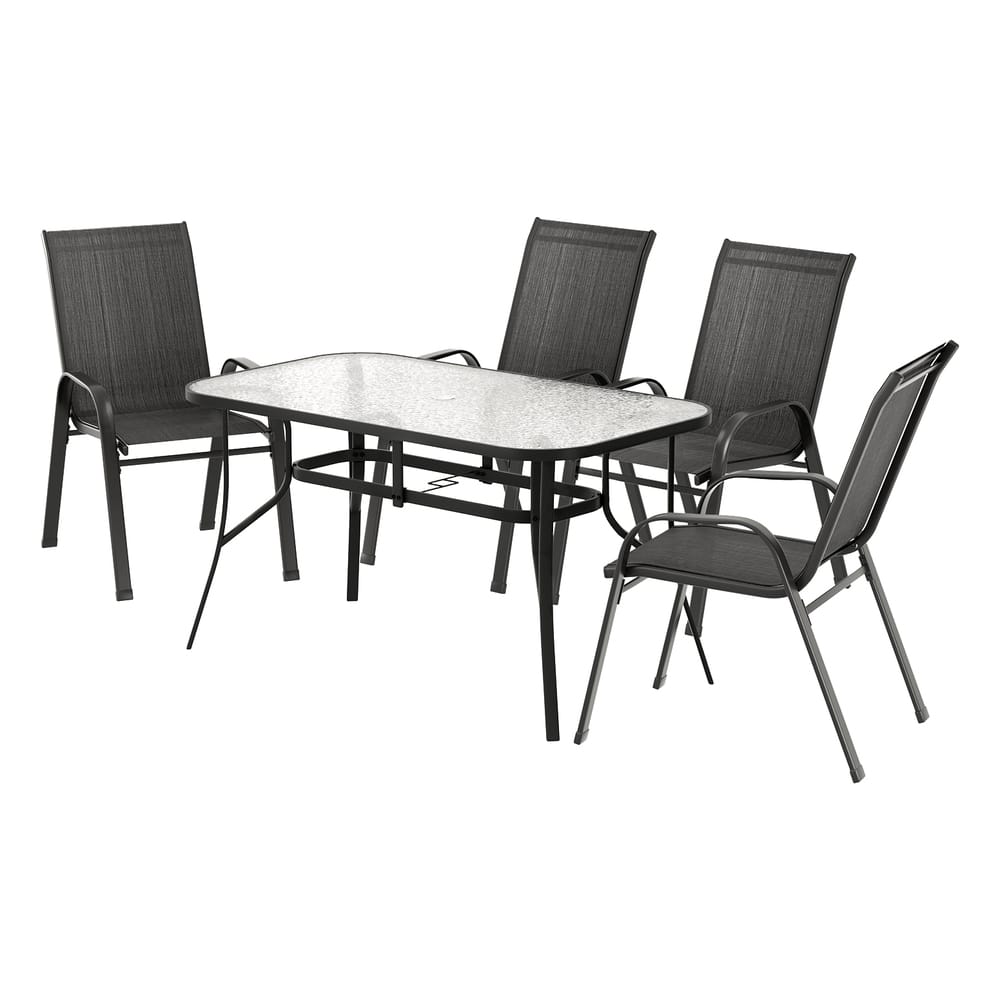 Black table 56x70x90cm, side view