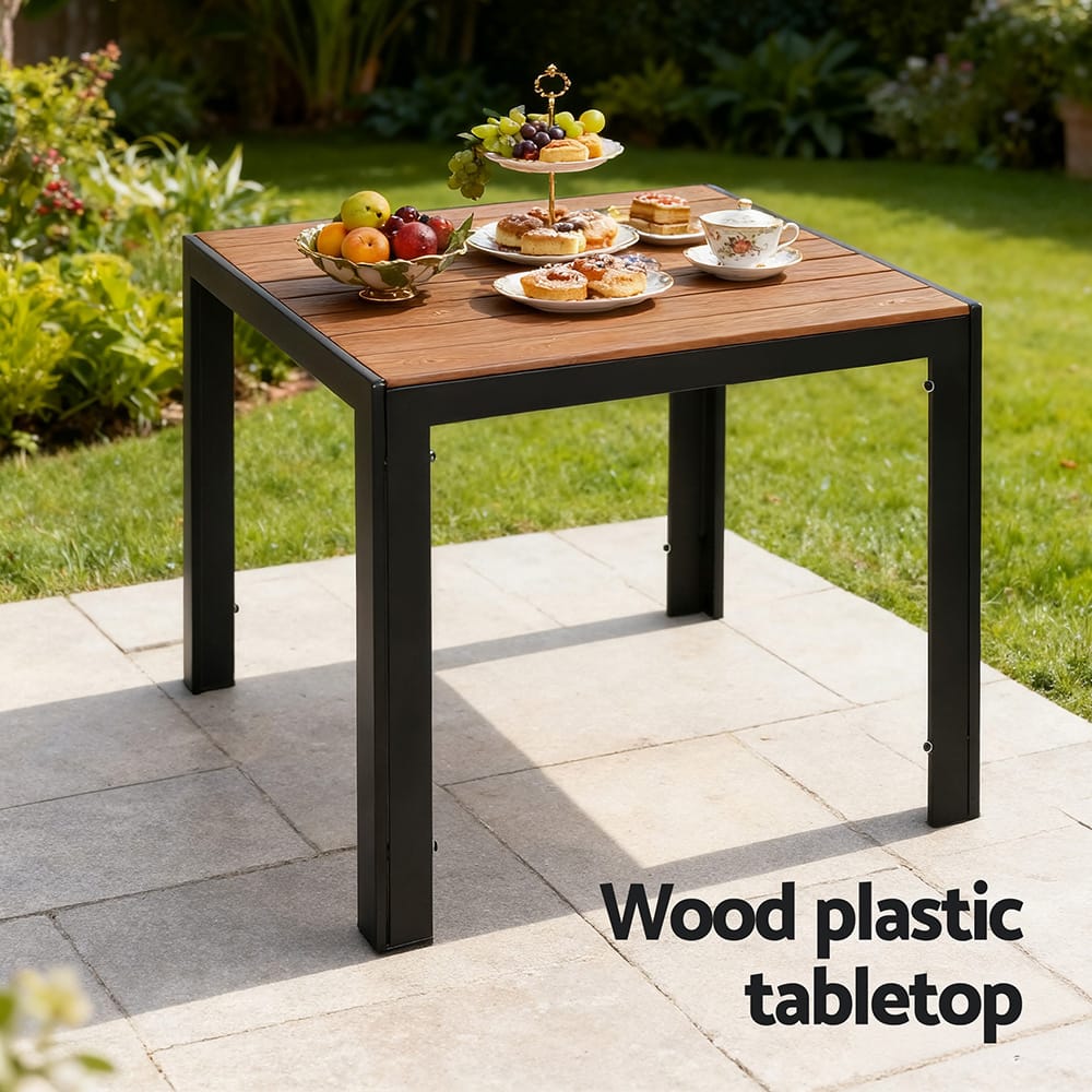 Outdoor Dining Set Black 54.5x65x97cm